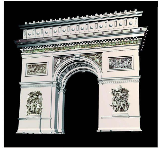 france architecture door003 3D Model .c4d .max .obj .3ds .fbx .stl .blend