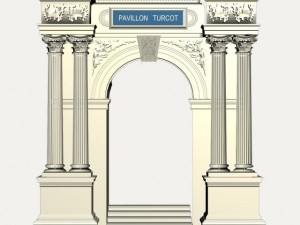 france architecture door004 3D मॉडल