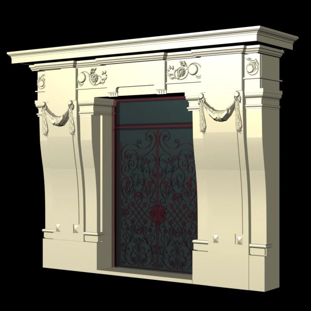 pintu arsitektur perancis005 Model 3D .c4d .max .obj .3ds .fbx .stl .blend 