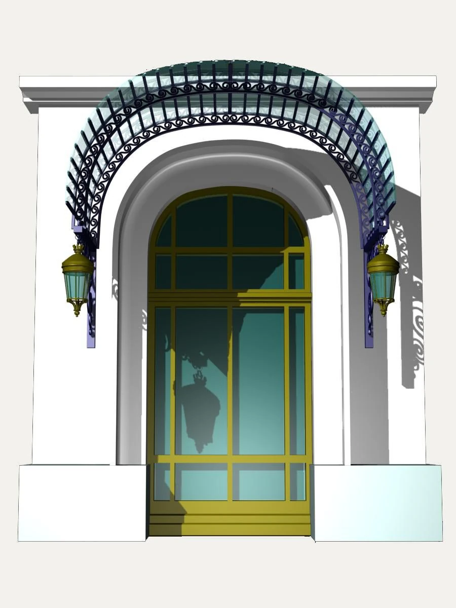 france architecture door006 3D Model .c4d .max .obj .3ds .fbx .stl .blend 