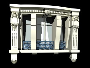 france architecture windows001 3D Model