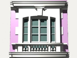 france architecture windows003 3D Model