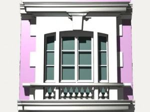 france architecture windows003 3D Model