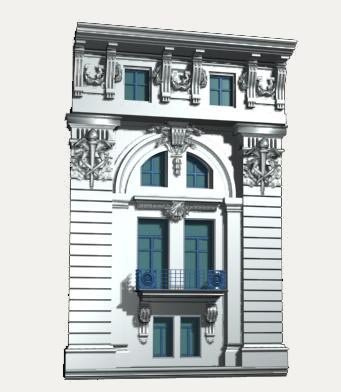 france architecture windows005 3D 모델 .c4d .max .obj .3ds .fbx .stl .blend 