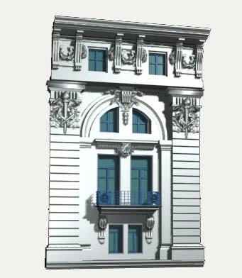 france architecture windows005 3D Model .c4d .max .obj .3ds .fbx .stl .blend