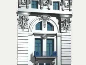 france architecture windows005 3D Model
