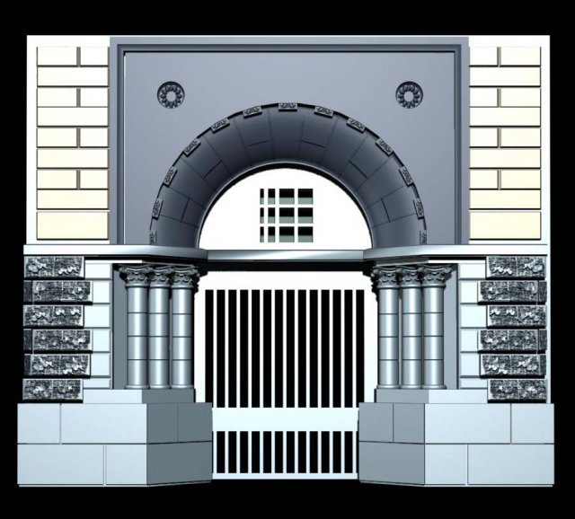 deutschland architecture door001 3D 모델 .c4d .max .obj .3ds .fbx .stl .blend 