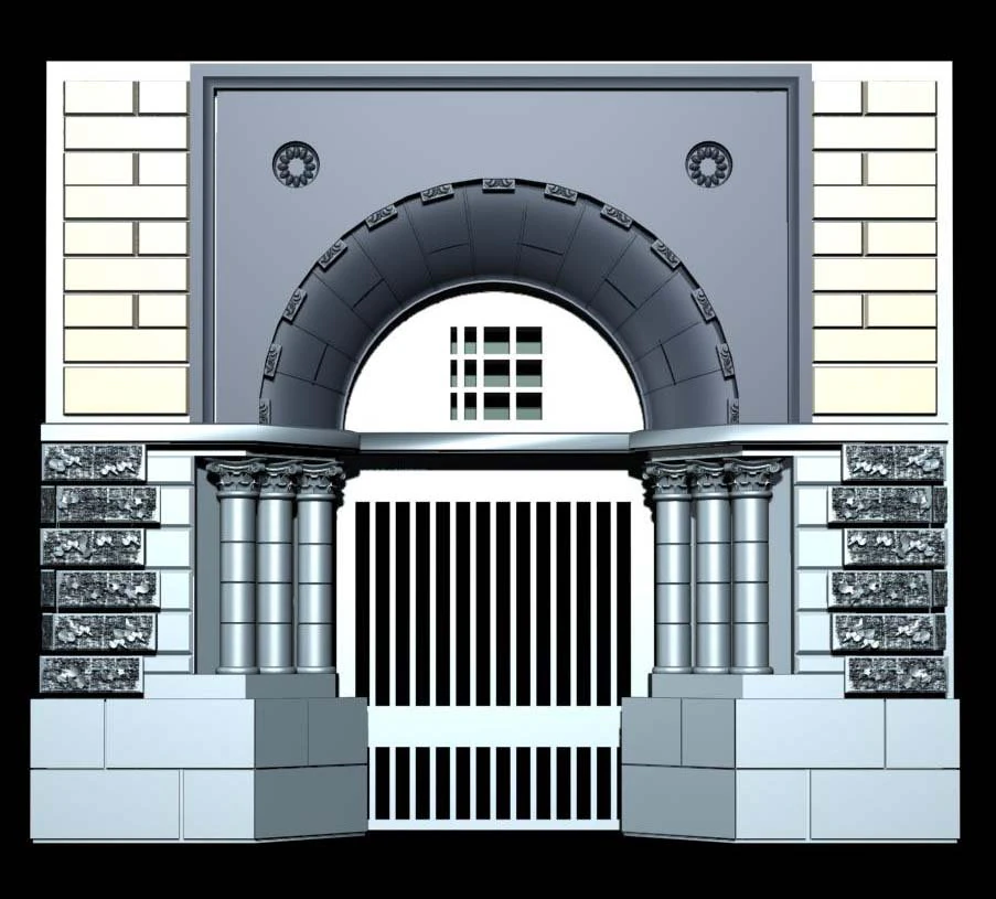 deutschland architecture door001 3D Model .c4d .max .obj .3ds .fbx .stl .blend 