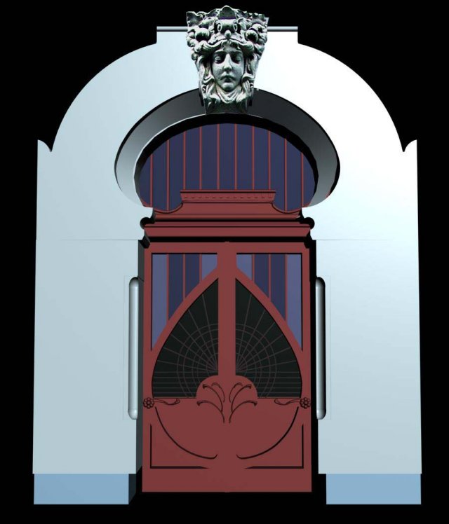 deutschland architecture door002 3D Model .c4d .max .obj .3ds .fbx .stl .blend 
