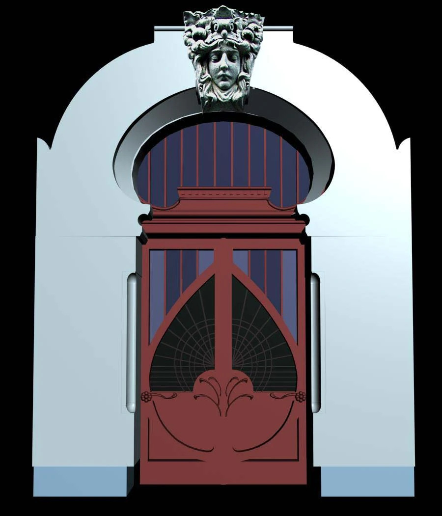 deutschland architecture door002 3D Model .c4d .max .obj .3ds .fbx .stl .blend