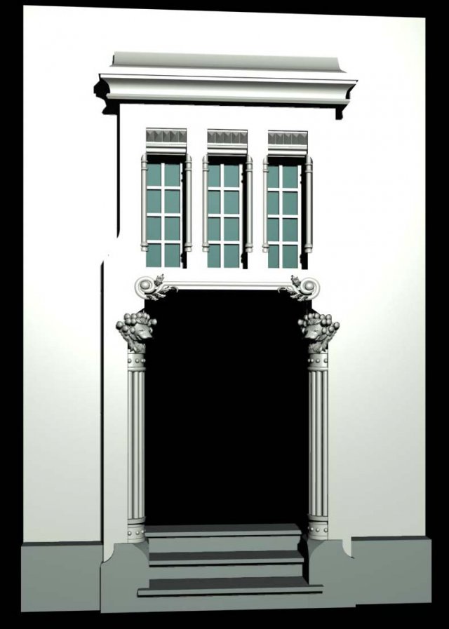 deutschland architecture door005 Modelo 3D .c4d .max .obj .3ds .fbx .stl .blend 