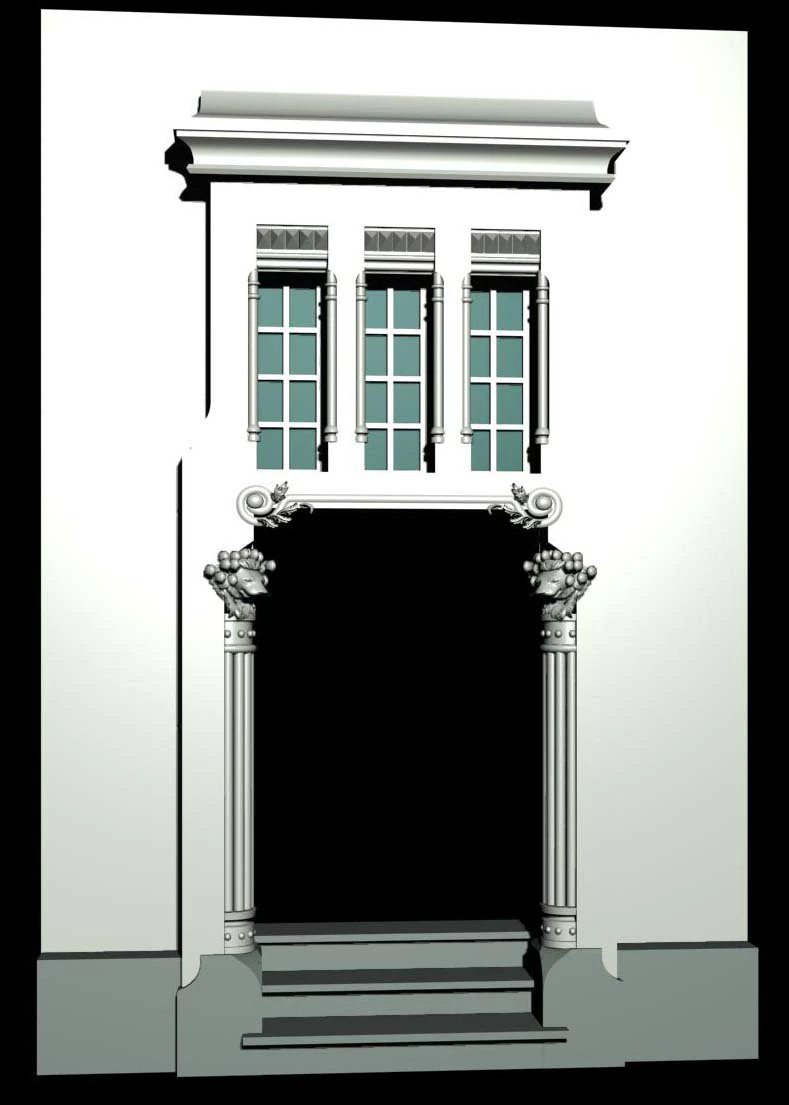 deutschland architecture door005 3D Model .c4d .max .obj .3ds .fbx .stl .blend