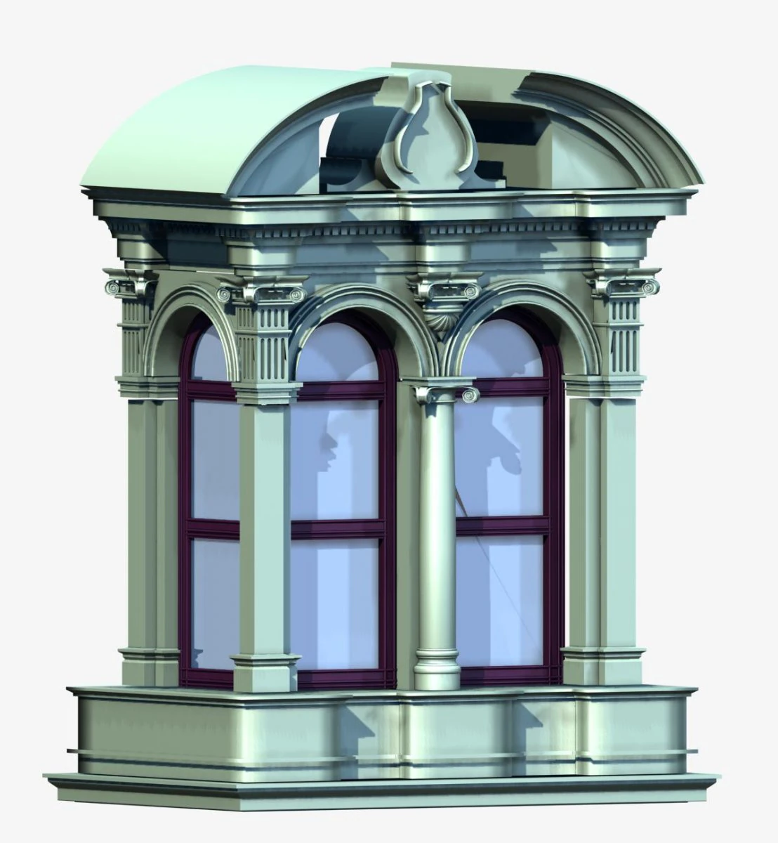 deutschland architecture window004 3D Model .c4d .max .obj .3ds .fbx .stl .blend 