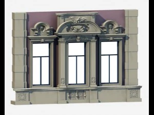 duitsland architectuur window005 3D Model