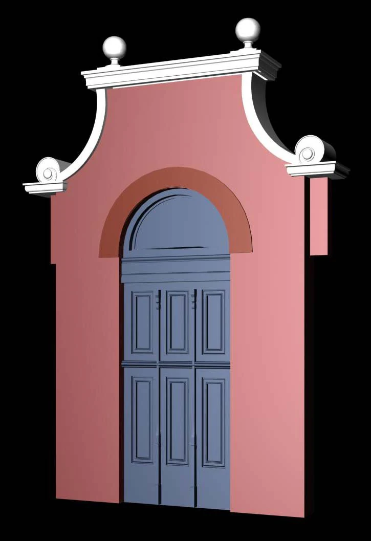 holland architecture door001 3D Model .c4d .max .obj .3ds .fbx .stl .blend