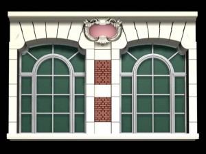 belgium architecture windows003 3D Модель