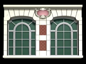 belgium architecture windows003 3D Model