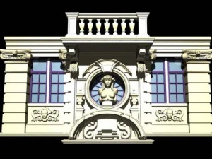 belgische architectuur windows006 3D Model