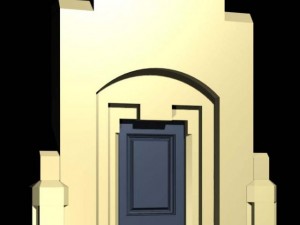 luxemburg architecture door001 3D Модель