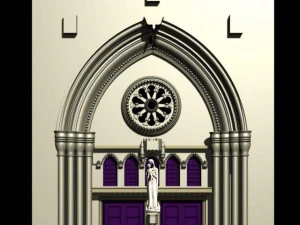 luxemburg architecture door002 3D Model