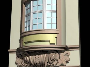 luxemburg architecture windows002 3D Model