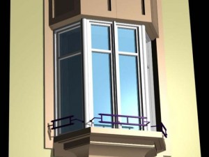 luxemburg architecture windows004 3D मॉडल