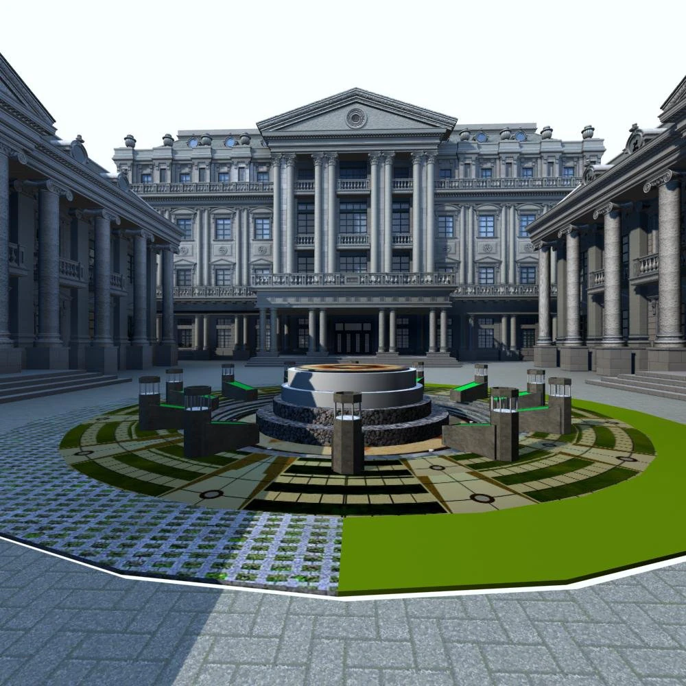 architecture 020 3D Model .c4d .max .obj .3ds .fbx .stl .blend 
