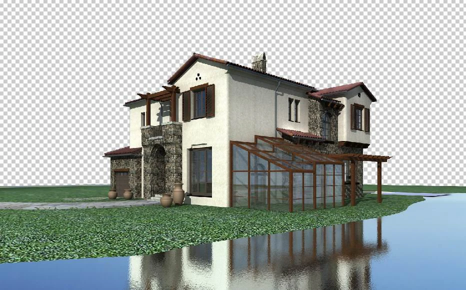 architecture 037 3D Model .c4d .max .obj .3ds .fbx .stl .blend 