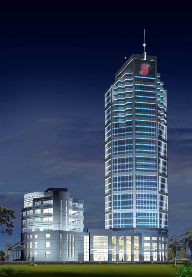 architecture 098 3D Model .c4d .max .obj .3ds .fbx .stl .blend 