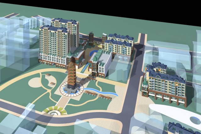 architecture 116 3D Model .c4d .max .obj .3ds .fbx .stl .blend 