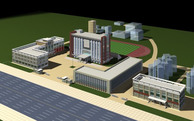 architecture 139 3D Model .c4d .max .obj .3ds .fbx .stl .blend 