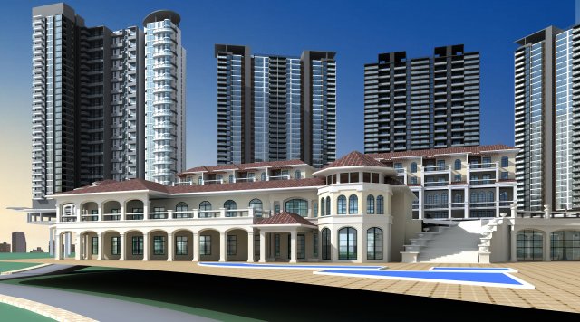 architecture 161 3D Model .c4d .max .obj .3ds .fbx .stl .blend 