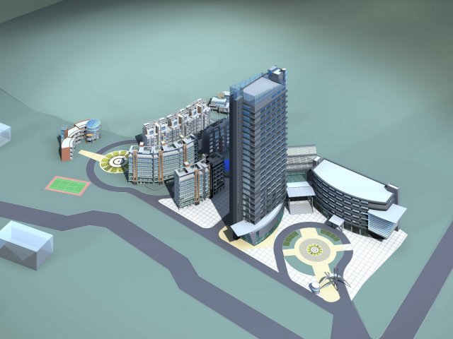 architecture 163 3D Model .c4d .max .obj .3ds .fbx .stl .blend 