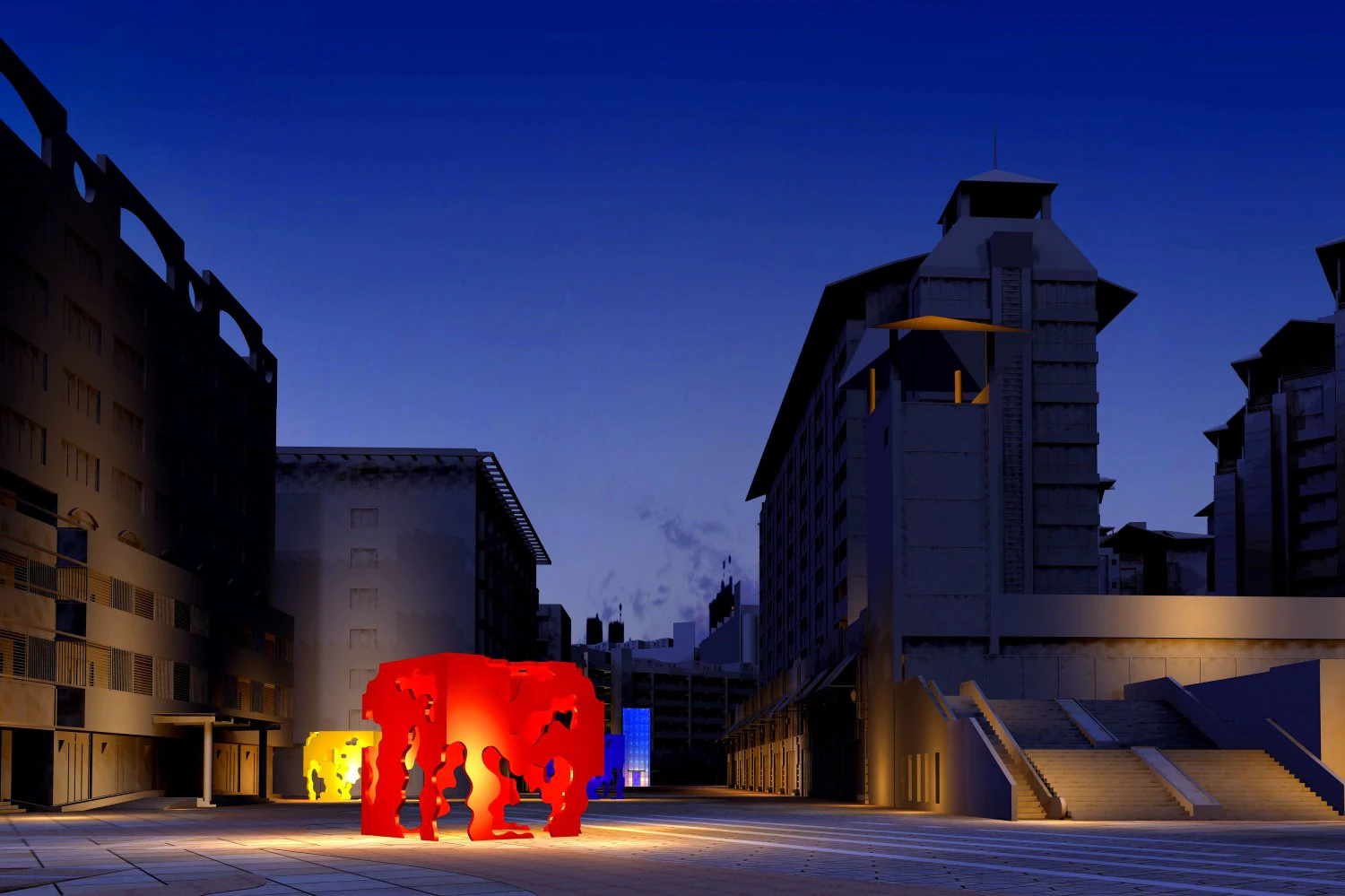 architecture 196 3D Model .c4d .max .obj .3ds .fbx .stl .blend 