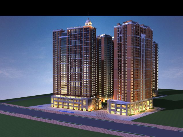 architecture 223 3D Model .c4d .max .obj .3ds .fbx .stl .blend 
