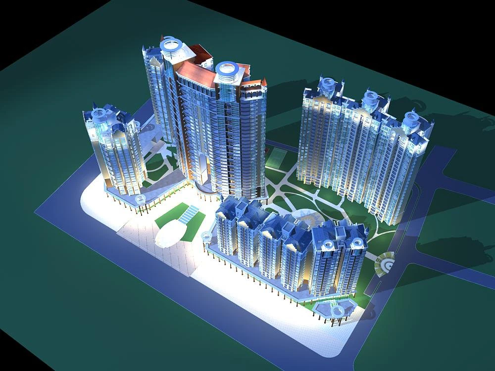 architecture 240 3D Model .c4d .max .obj .3ds .fbx .stl .blend 