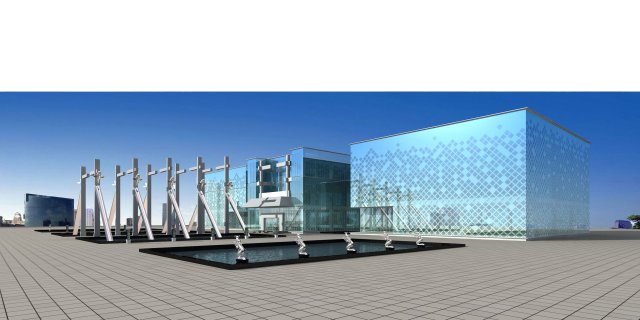 architecture 253 3D Модель .c4d .max .obj .3ds .fbx .stl .blend