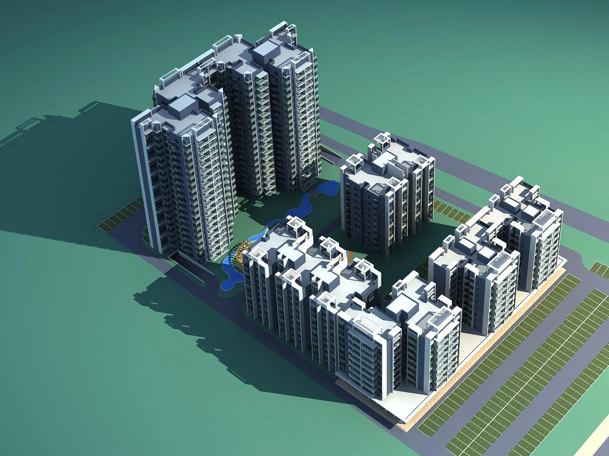 architecture 263 3D Model .c4d .max .obj .3ds .fbx .stl .blend 