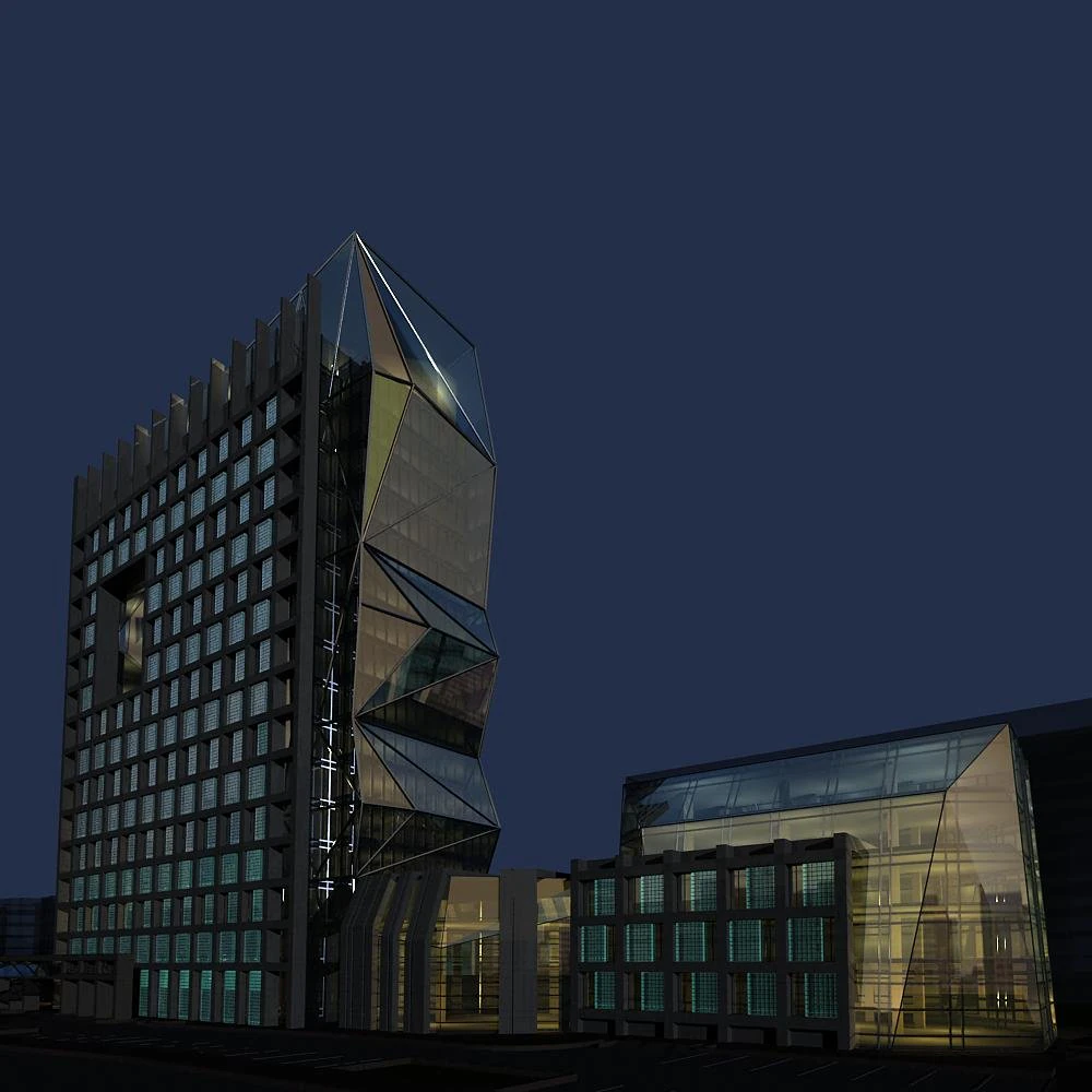 architecture 338 3D Model .c4d .max .obj .3ds .fbx .stl .blend 