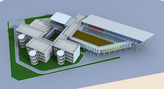 architecture 342 3D Model .c4d .max .obj .3ds .fbx .stl .blend 