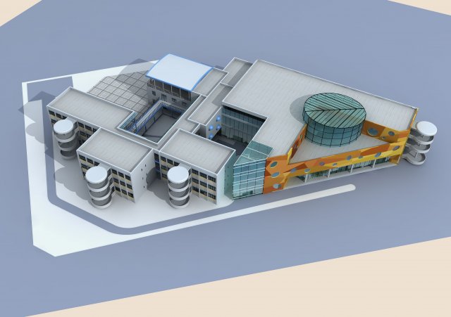 architecture 349 3D Model .c4d .max .obj .3ds .fbx .stl .blend 
