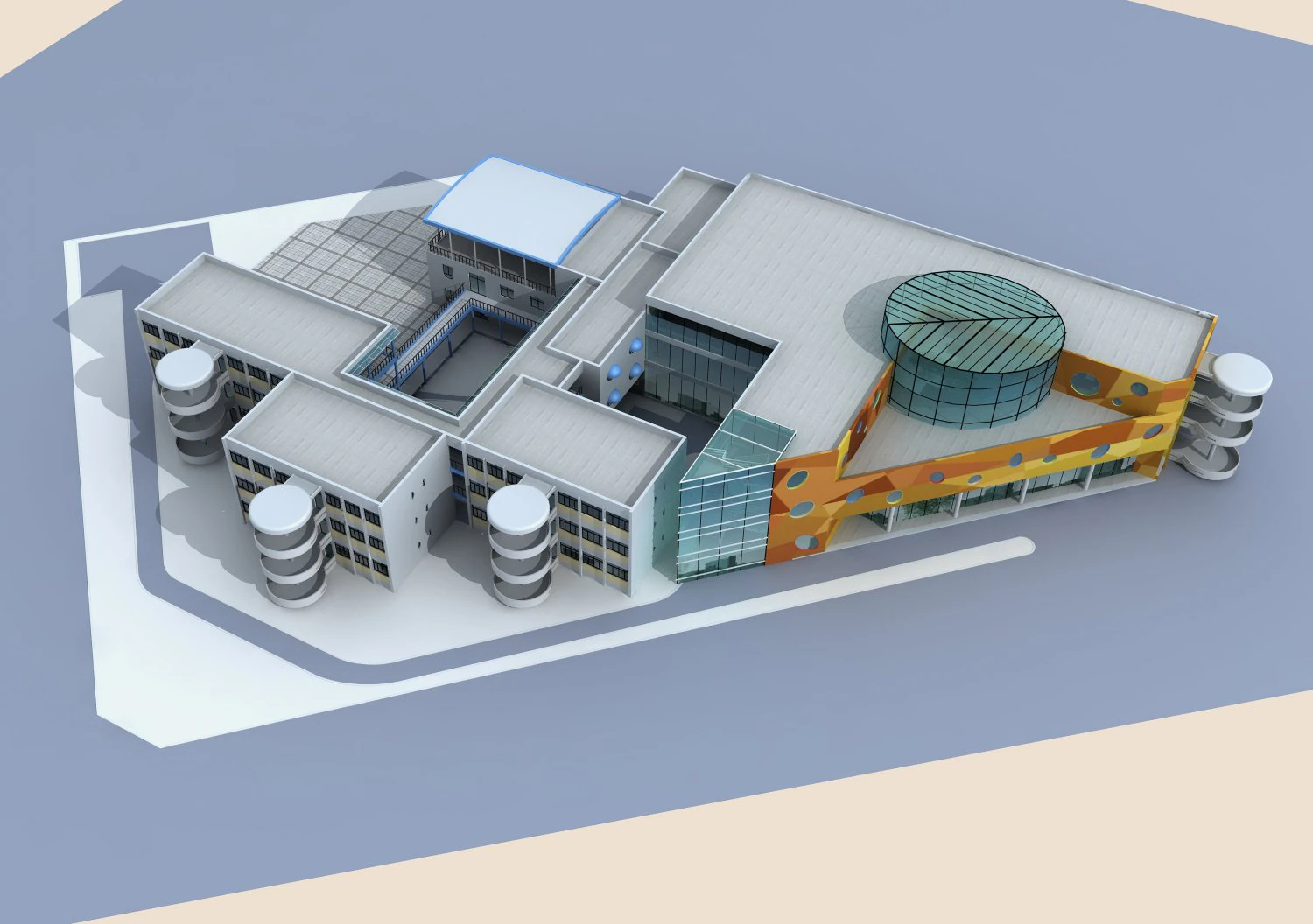 architecture 349 3D Model .c4d .max .obj .3ds .fbx .stl .blend 
