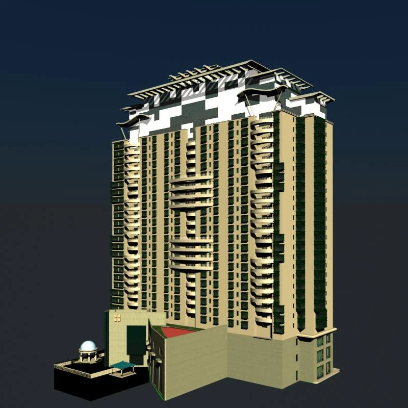 architecture 372 3D Model .c4d .max .obj .3ds .fbx .stl .blend 