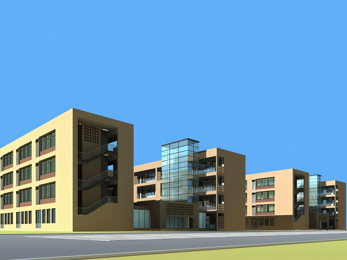 architecture 406 3D Model .c4d .max .obj .3ds .fbx .stl .blend 
