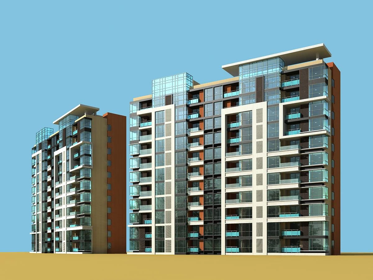 architecture 414 3D Model .c4d .max .obj .3ds .fbx .stl .blend 