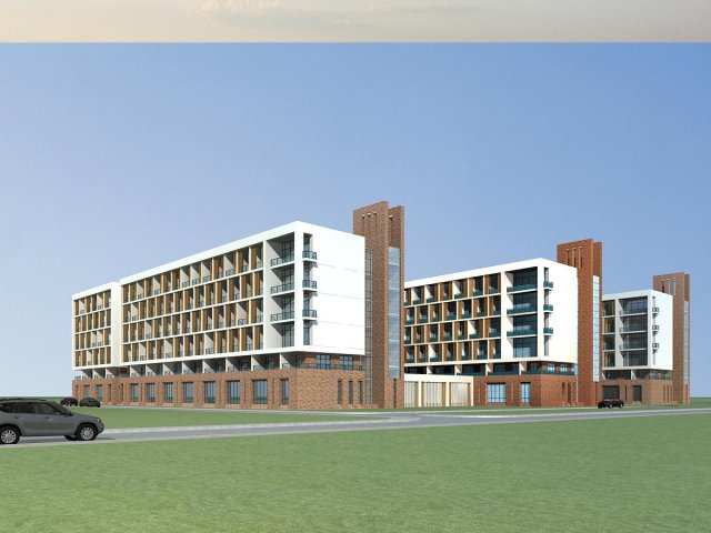 architecture 420 3D Модель .c4d .max .obj .3ds .fbx .stl .blend