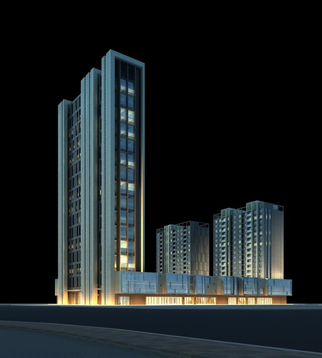 architecture 485 3D Model .c4d .max .obj .3ds .fbx .stl .blend 