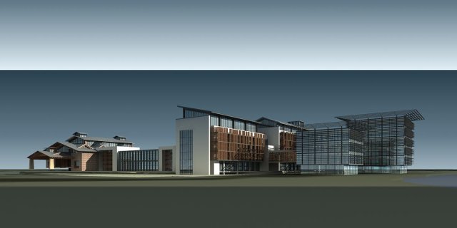 architecture 498 3D Model .c4d .max .obj .3ds .fbx .stl .blend 