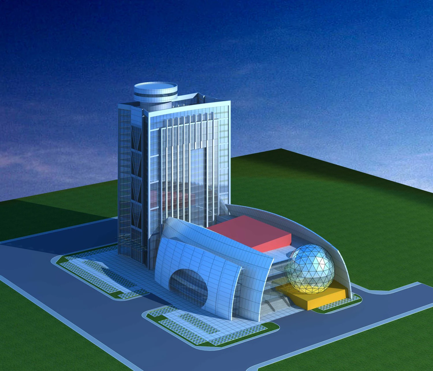 architecture 517 3D Model .c4d .max .obj .3ds .fbx .stl .blend 