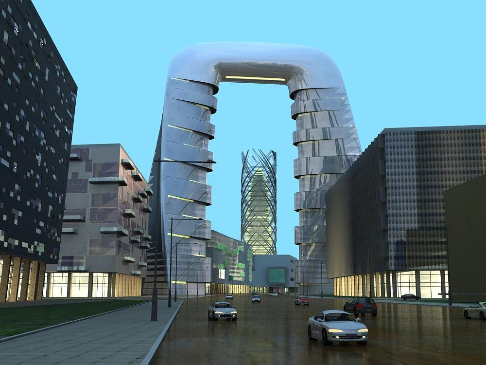 architecture 528 3D Model .c4d .max .obj .3ds .fbx .stl .blend 